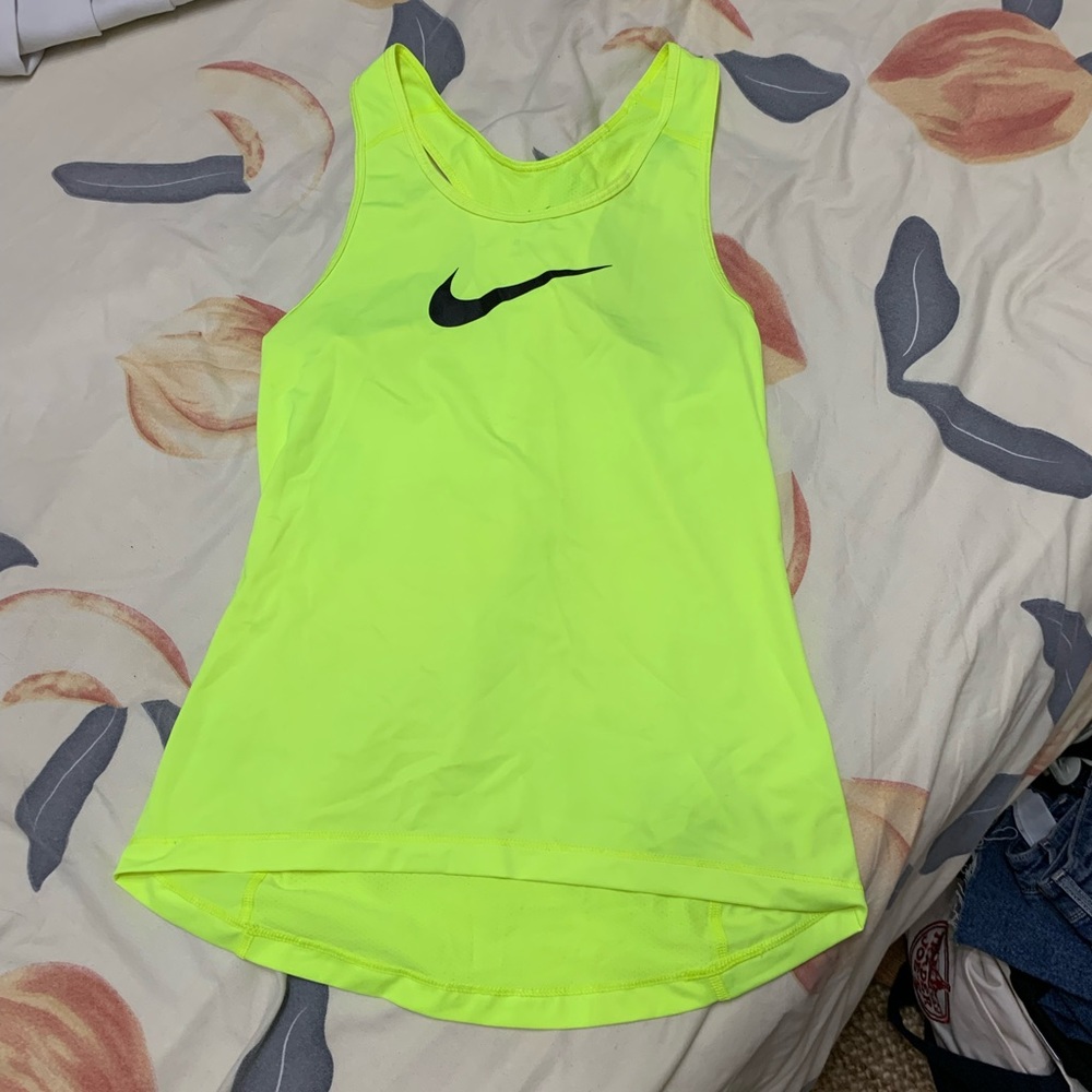 Nike Volt Green Dri-Fit tank top